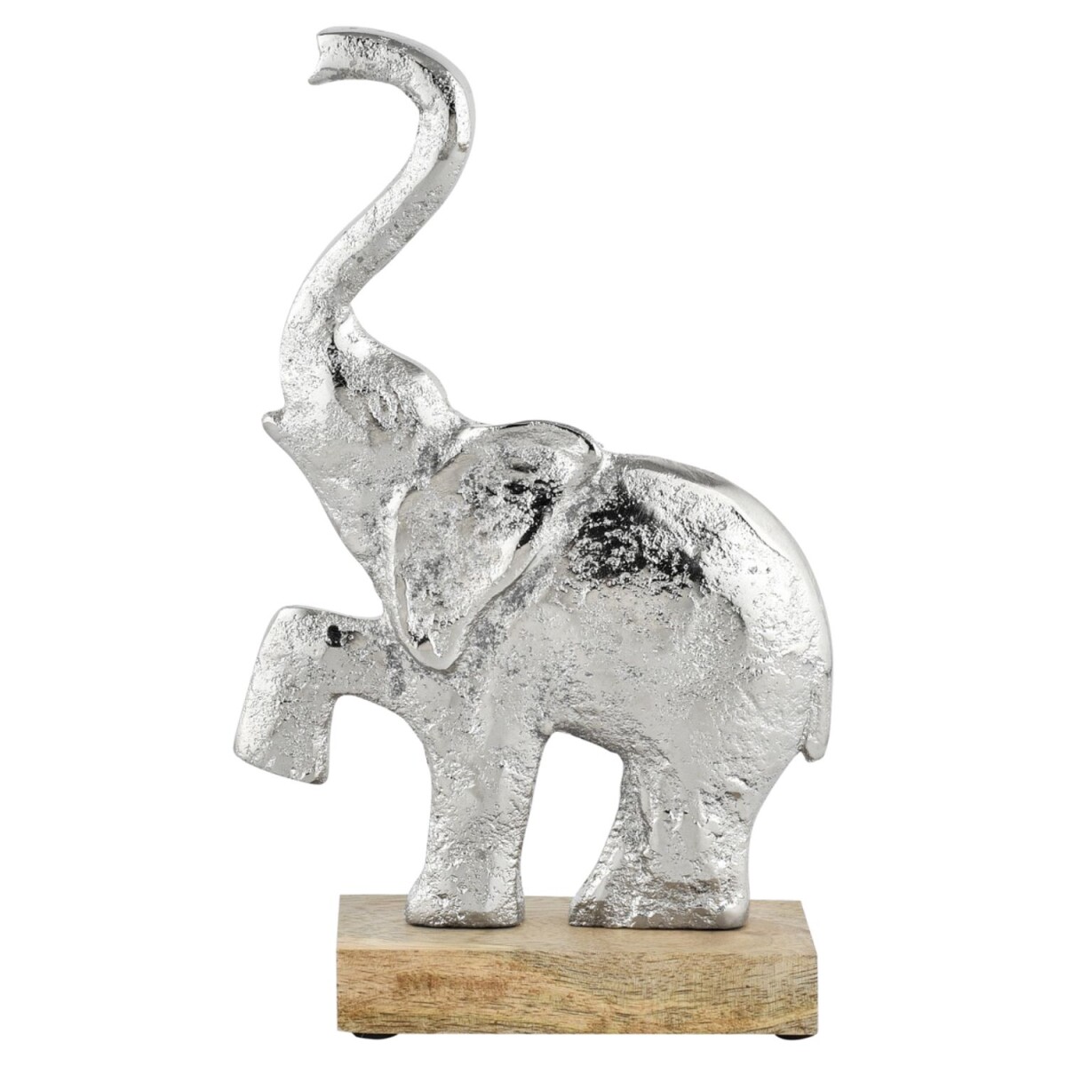 Mumba Elephant Decorative Figurine, Silv box