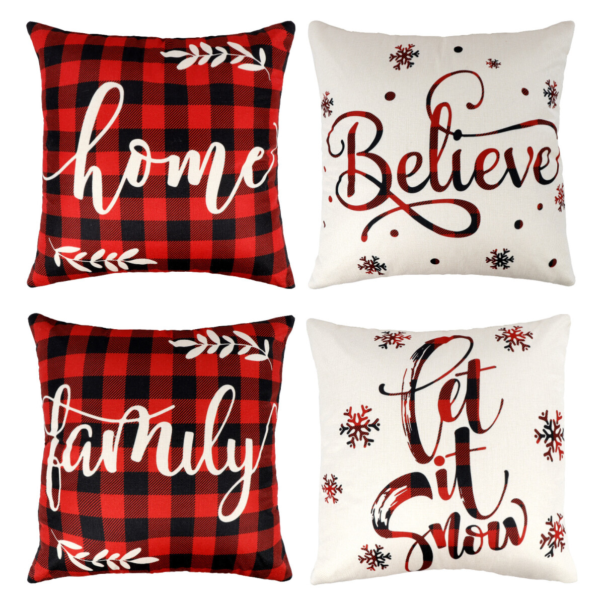 Set of 4 Christmas Pillowcases -3- box