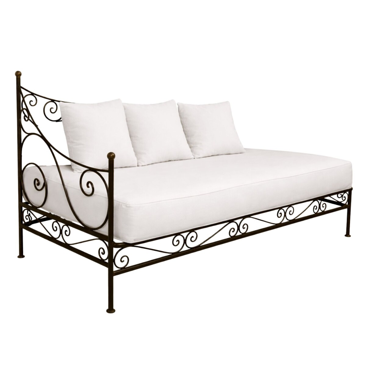 Murciana – Handcrafted iron sofa with cotton upholster