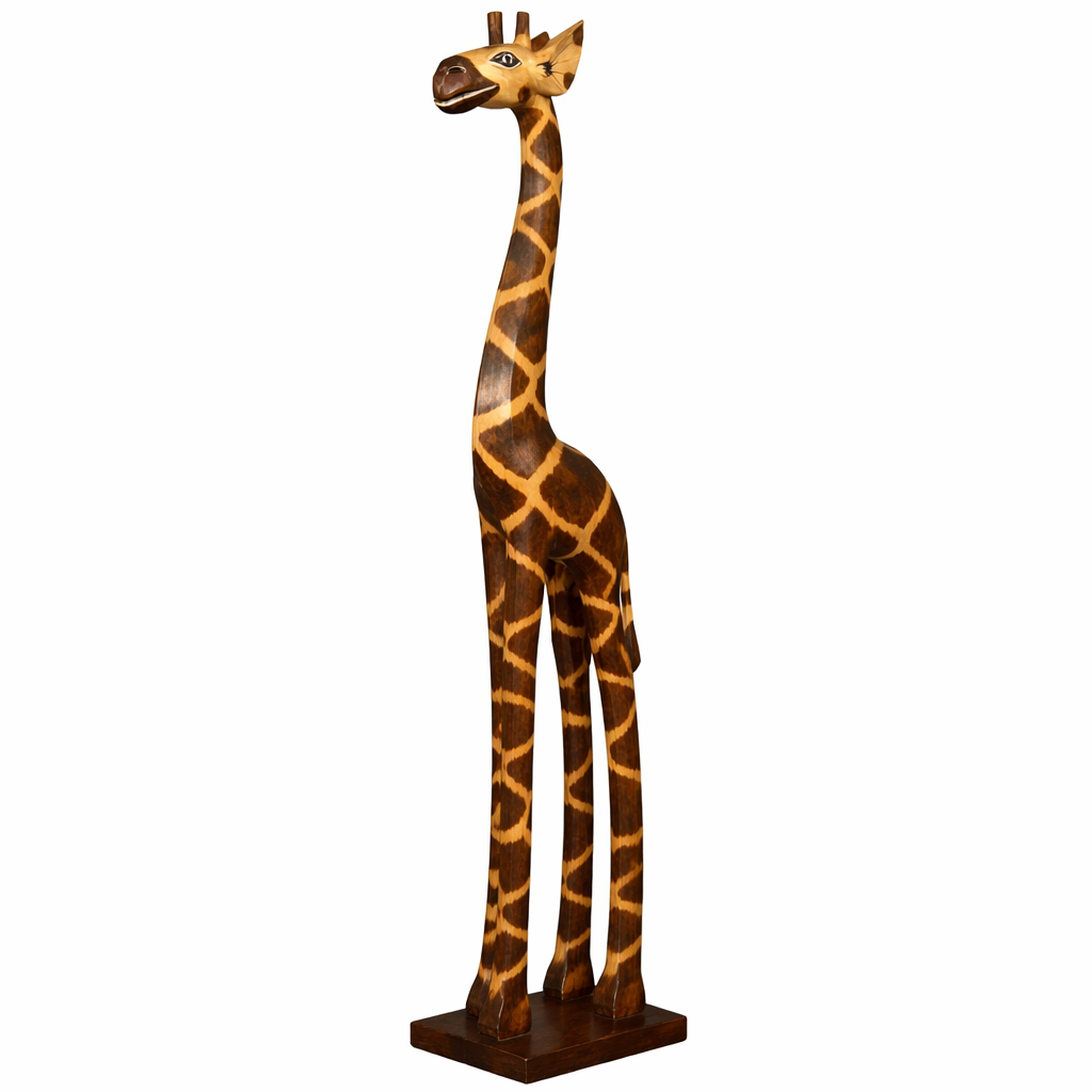 Hand-painted giraffe decorative figurine box