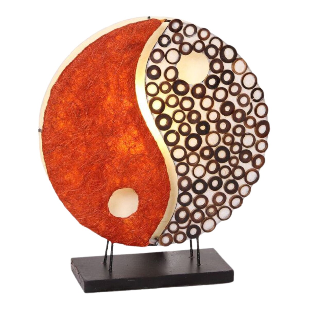 Ying Yang Red 30cm Capiz Bamboo Handcraf box
