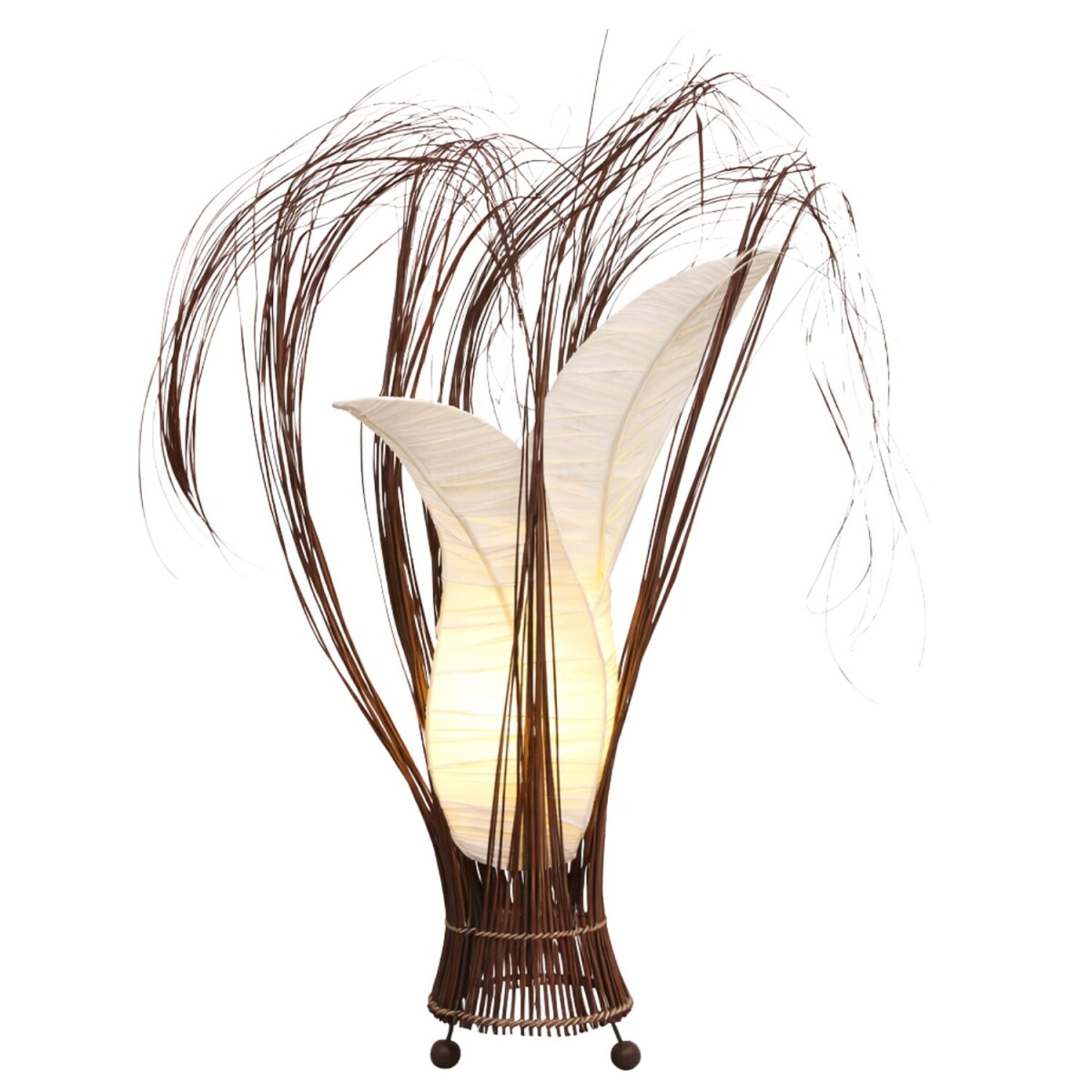 Bunga 50cm Cream Table Lamp | Handcrafte box