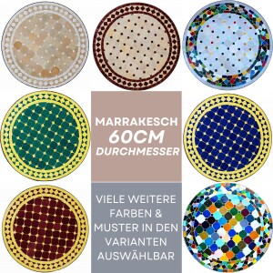 Moroccan Mosaic Table, Marrakech, Ø60 cm |...