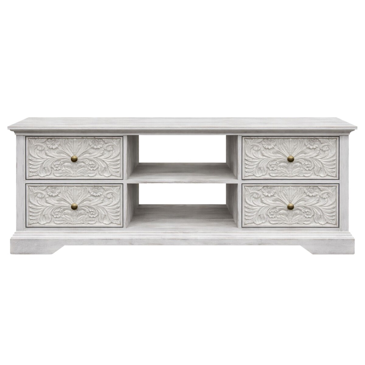 Radha 150 cm Solid Wood Boho Vintage TV Cabinet