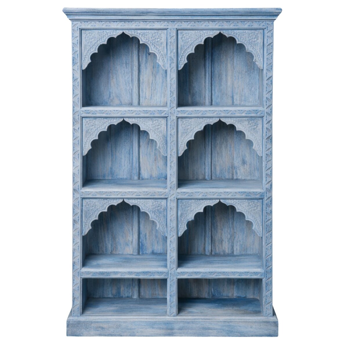 Rinara Blue 160 cm Solid Wood Boho Bookshelf