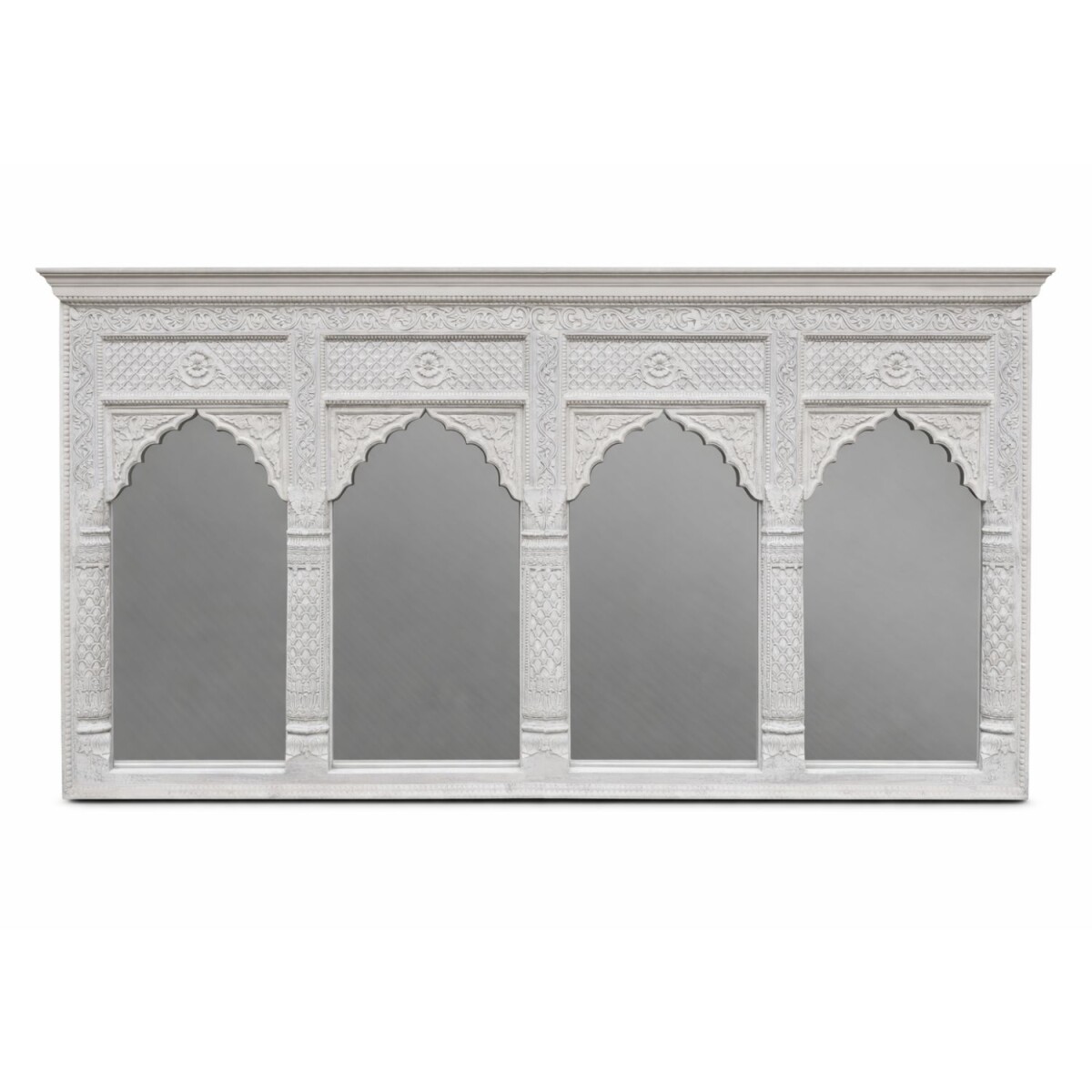 Sashin 200 cm Wall Mirror, Solid Wood, Oriental Style