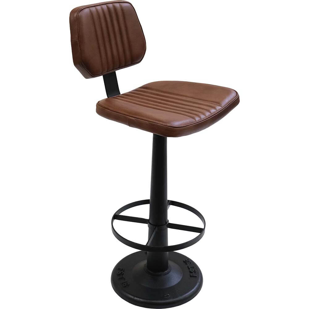 Vejle Swivel Bar Stool with Backrest