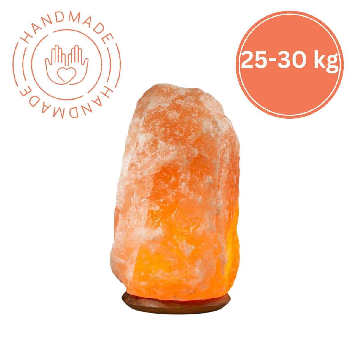 Illuminated Salt Crystal ROCK 25–30 kg Salt Crystal Li
