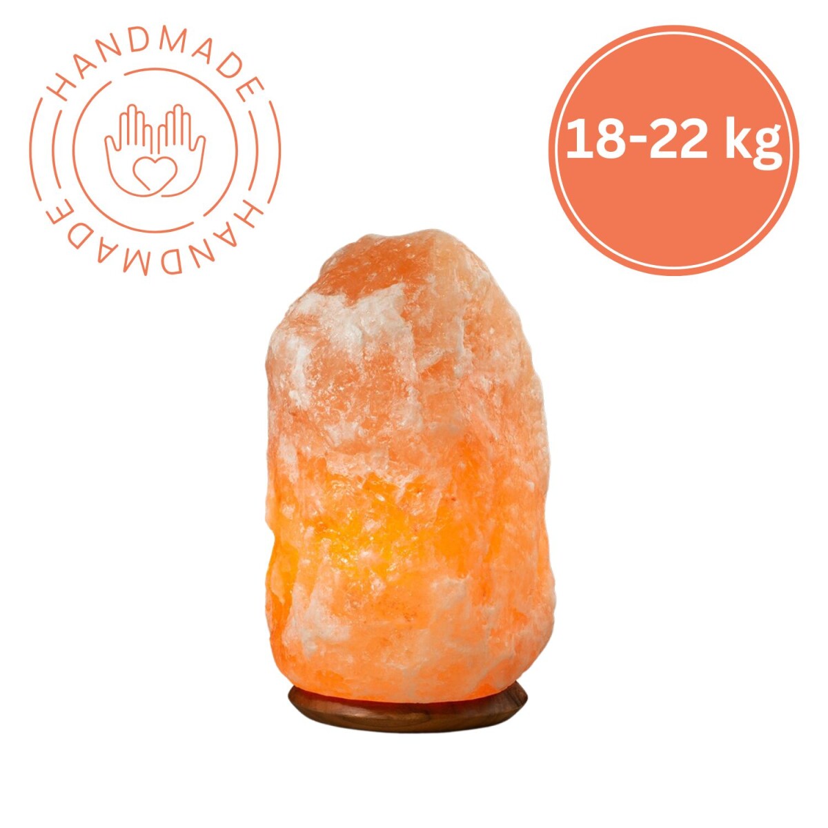 Illuminated Salt Crystal ROCK 18–22 kg Salt Crystal Li