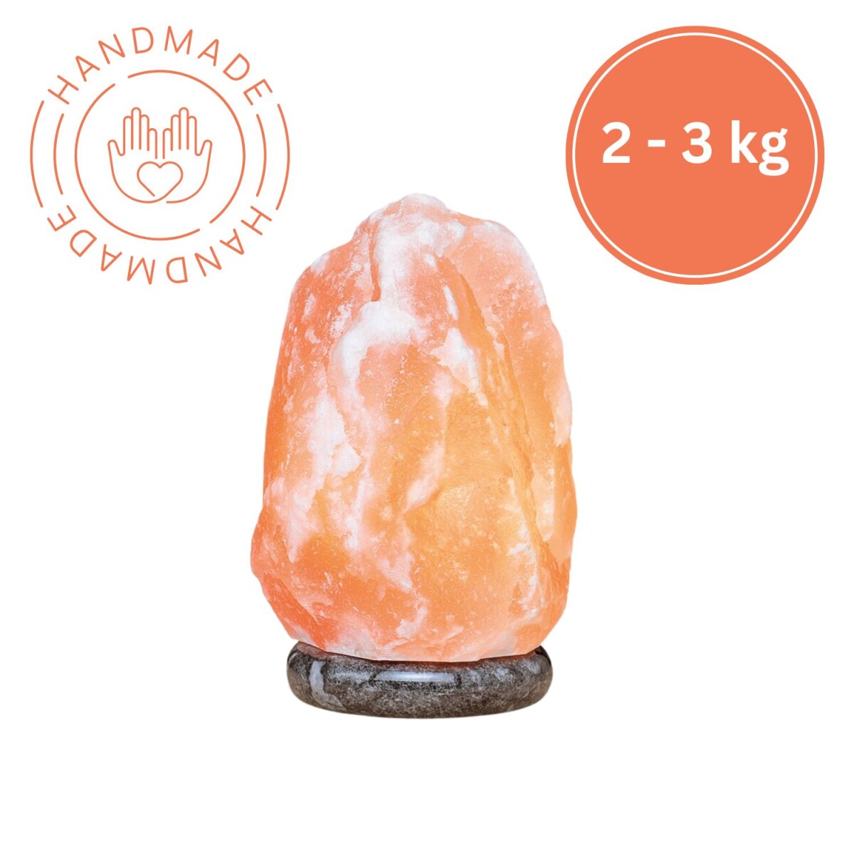 Illuminated Salt Crystal ROCK 2–3 kg Salt Crystal Ligh
