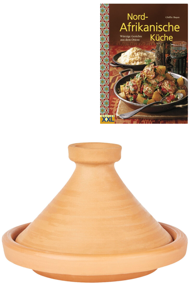 Set of 2 ORIGINAL Aladin Tagines (26 cm diameter) + North Af