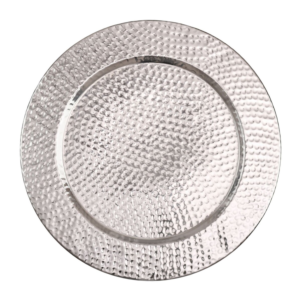 Nice Silver-Colored Round Aluminum Tray, box