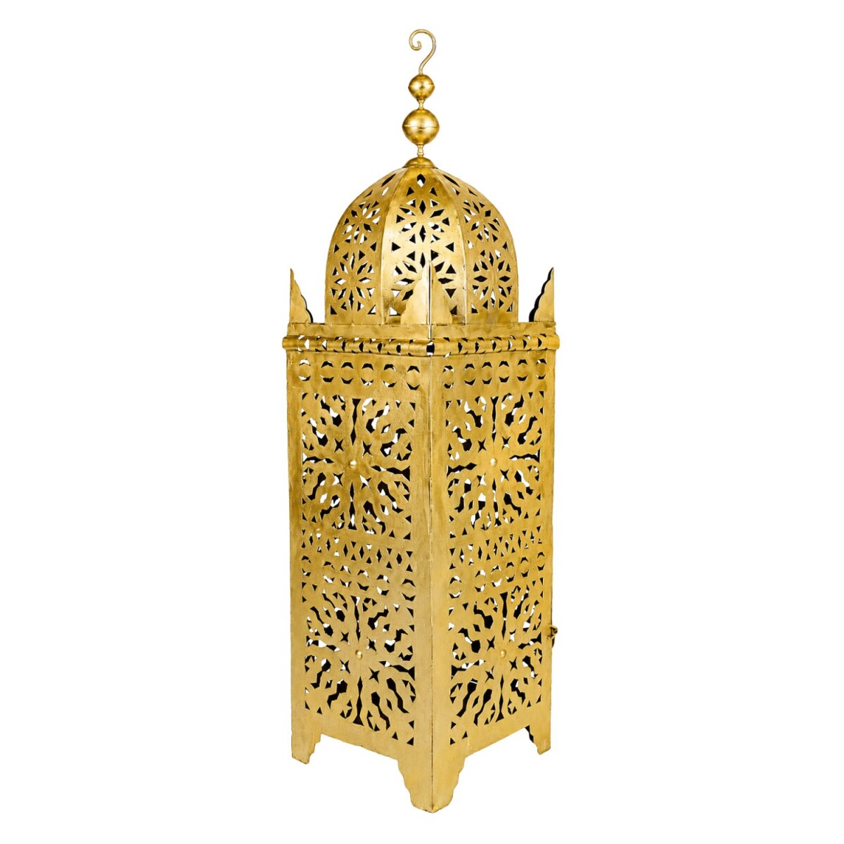 Moroccan Lantern Frane Gold 105 cm Metal Marrakech Handcraft