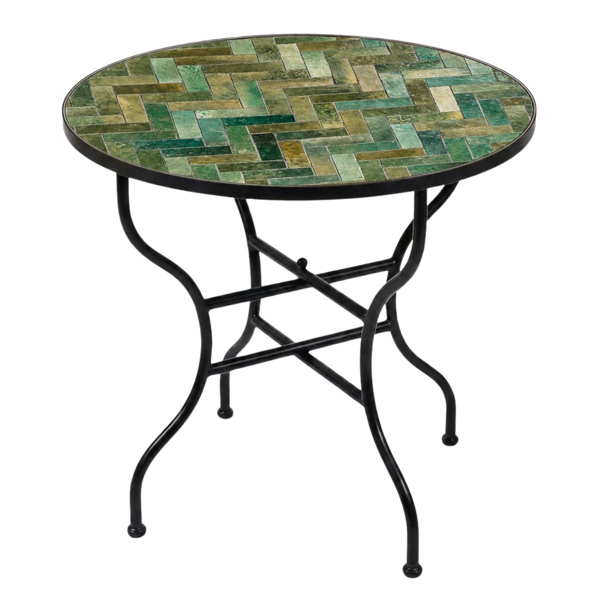 Gordes Green Mosaic Table, Ø80cm, box