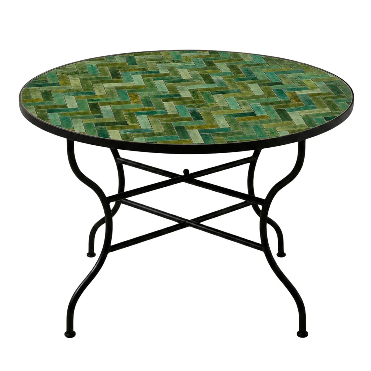 Gordes Green Mosaic Table, Ø100cm box