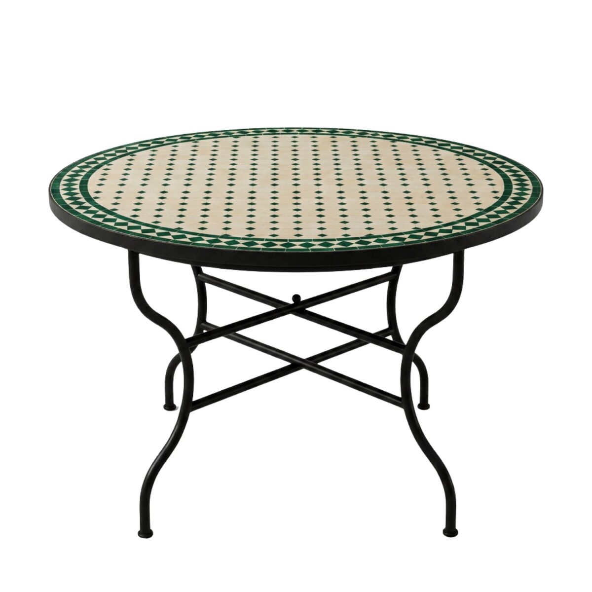 Moroccan Mosaic Table, Marrakesh, Beige- box