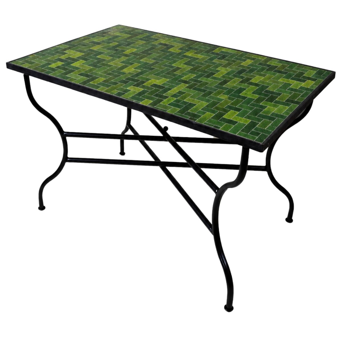 Moroccan Mosaic Table, Gordes Green, Rec box