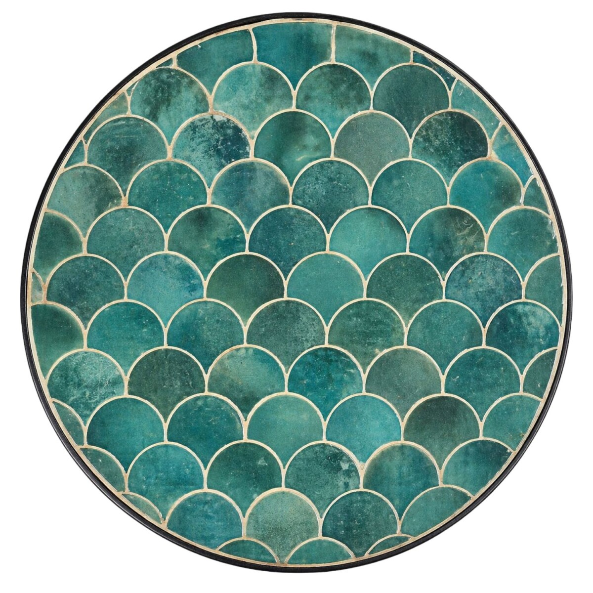 Friglia Green 60 cm Round Mosaic Tile, H box