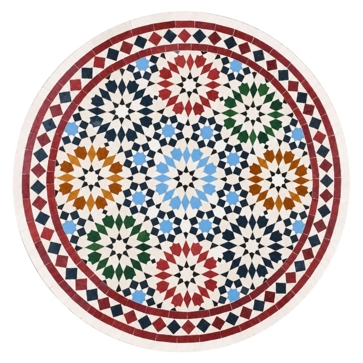 Elmana Bunt 80 cm Round Mosaic Tile, Han box