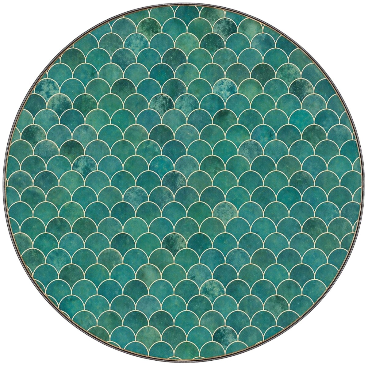 Friglia Green 100 cm Round Mosaic Tile,  box