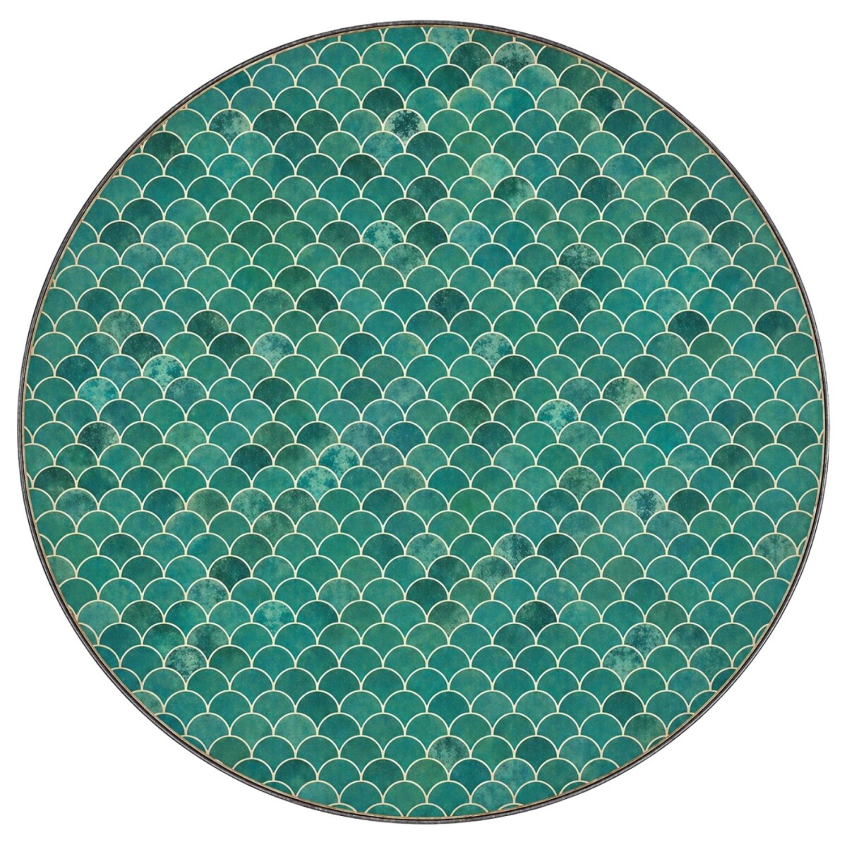 Friglia Green 120 cm Round Mosaic Tile,  box