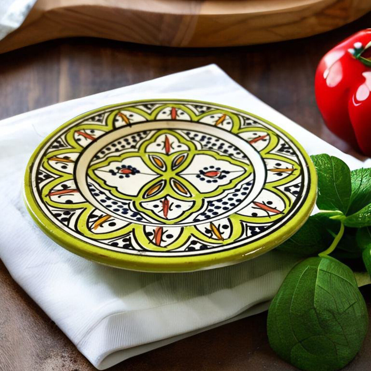 Achraf 1 Small Mediterranean Ceramic Plate