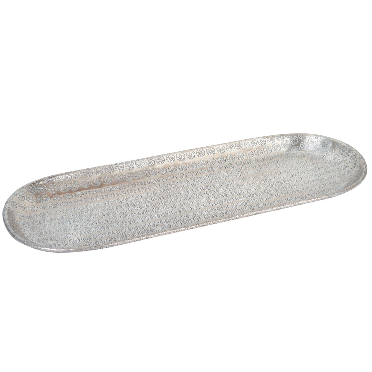 Vintage Candle Tray, Decorative, Jasur, Silver, 45 cm