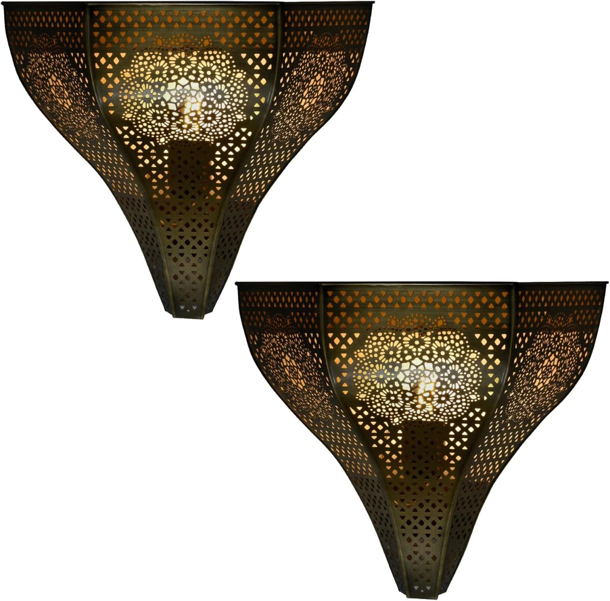 Set of 2 Yaniv Wall Lamps in Antique Gol box
