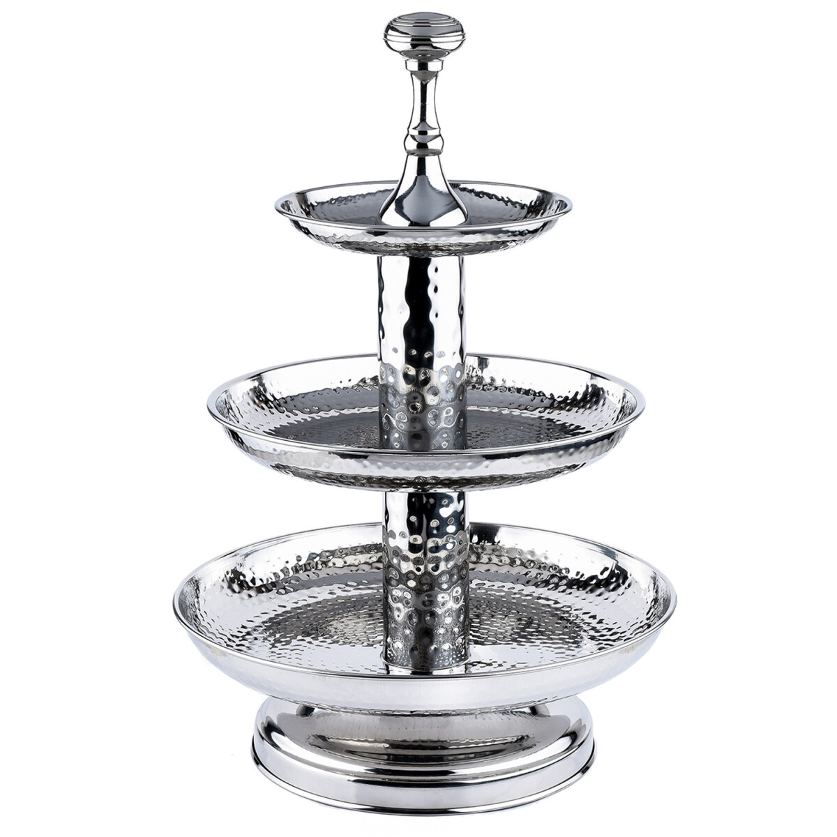 3-Tier Stainless Steel Cupcake Stand, De box