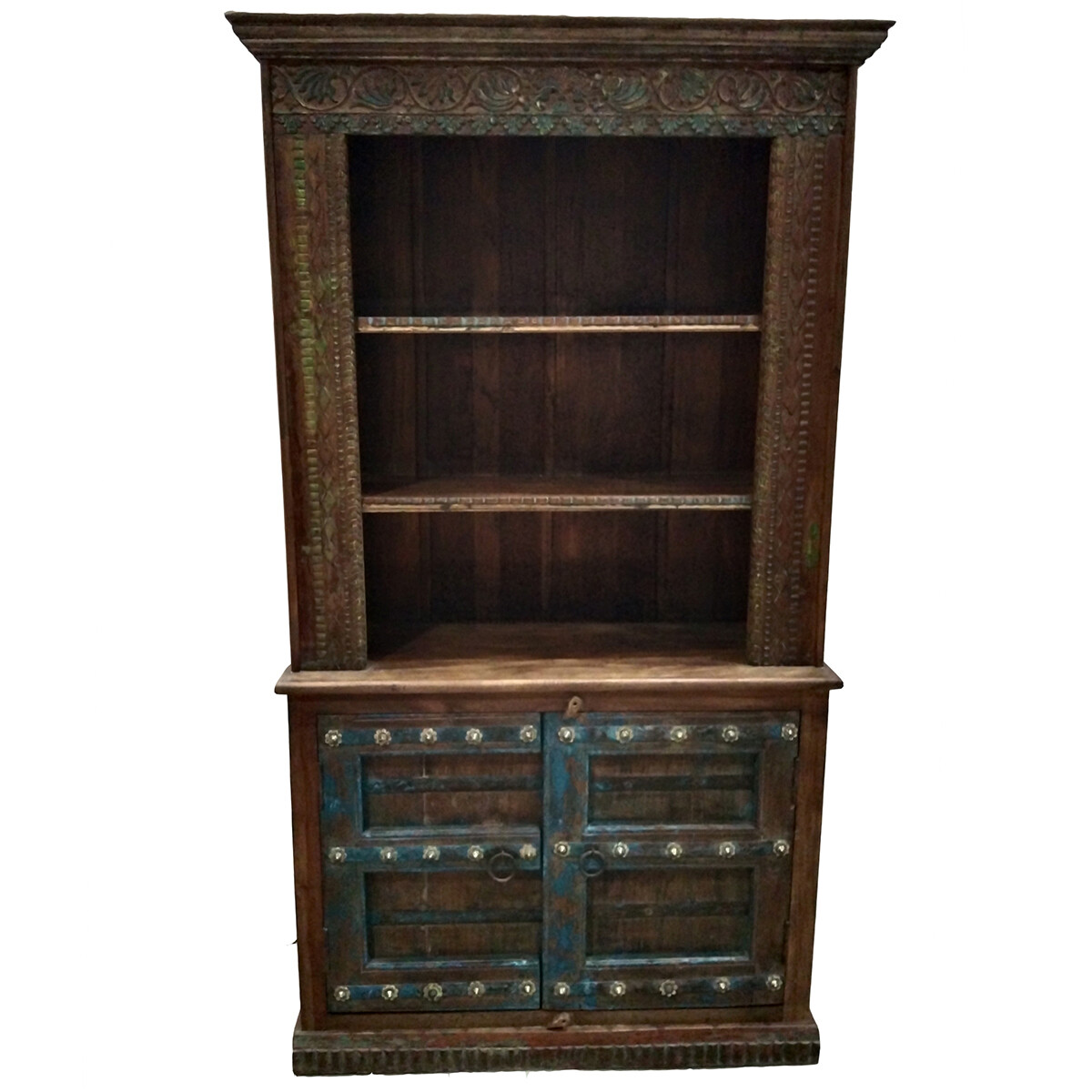 Vintage Bookcase, Antique Style, 210 cm, Model -32-