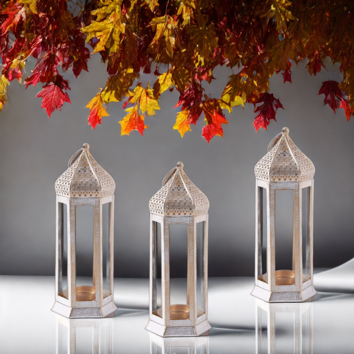 Set of 3 Oriental Lantern Decorations, R box