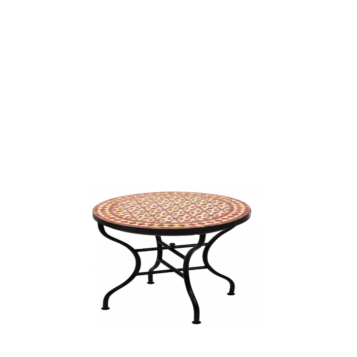Moroccan Mosaic Table Albaicin Beige Bordeaux, 60 cm, 45 cm 