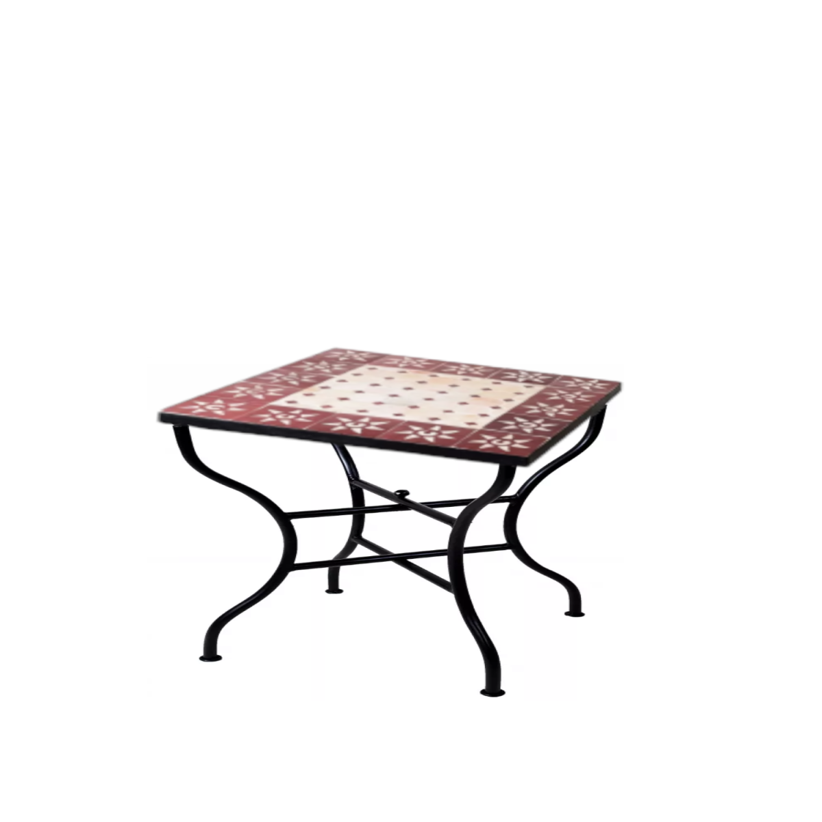Moroccan Mosaic Table, Sun, Blue and White, 50x50 cm, 45 cm 
