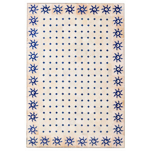 Moroccan Mosaic Table, Soleil Beige and Blue, 120x80 cm,...