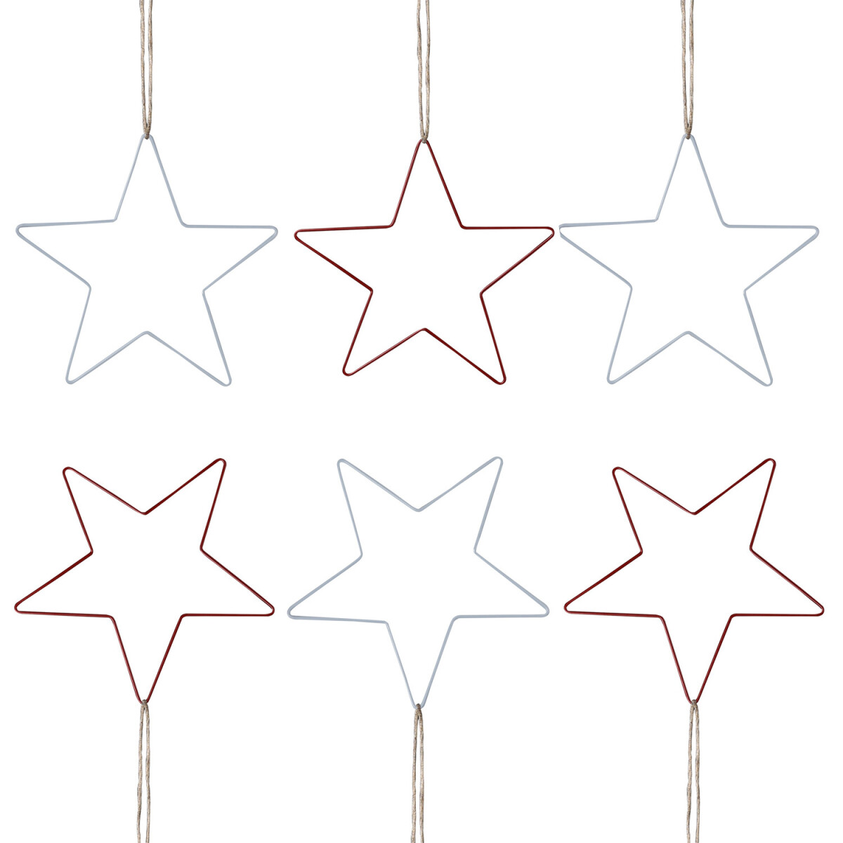 Set of 6 Poinsettia Hanging Wall Decorations by Tohima