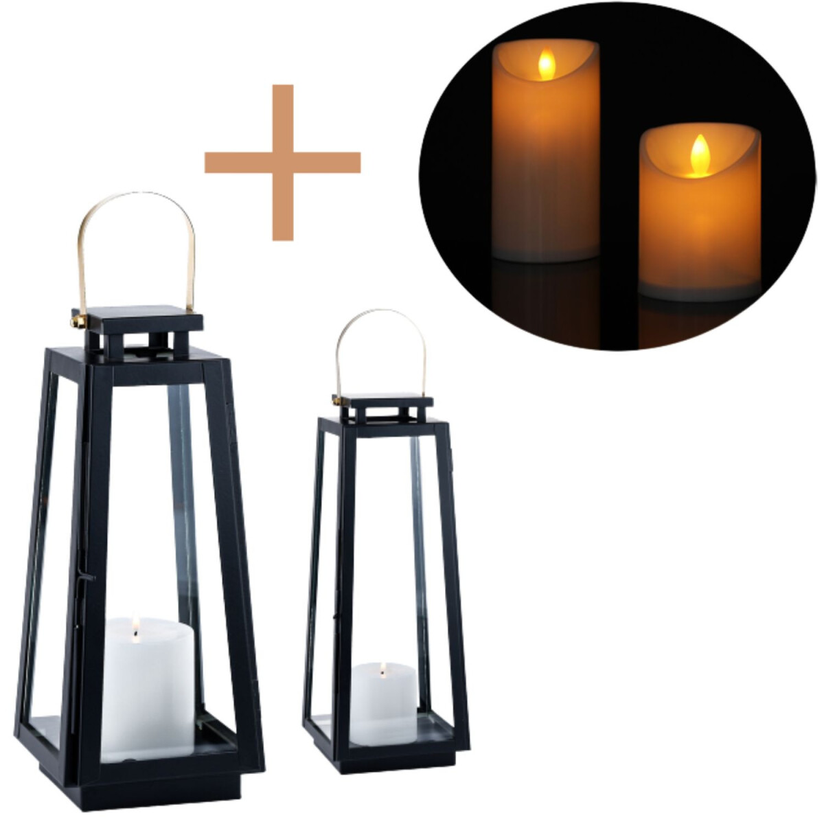 Set of 2 LED Scandinavian-style balcony  box
