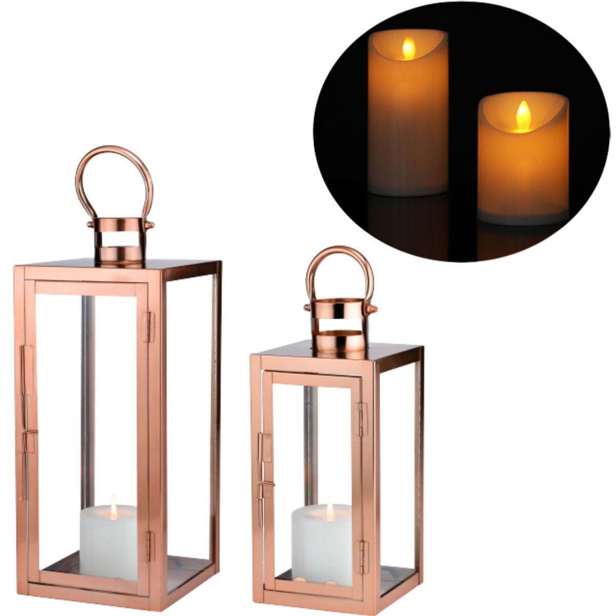 Set of 2 LED Scandinavian-style balcony  box