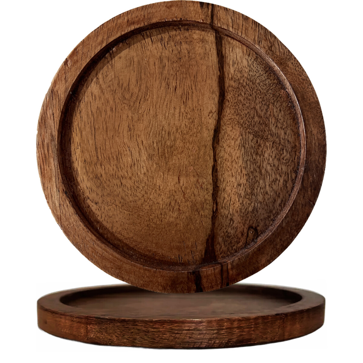 Vintage Wooden Flower Pot Coaster Tray "Mandy"