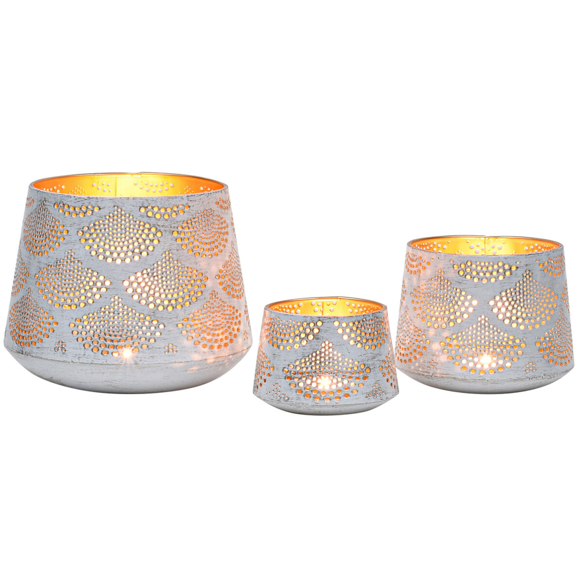 Set of 3 Boho Decorative Tealight Holder box