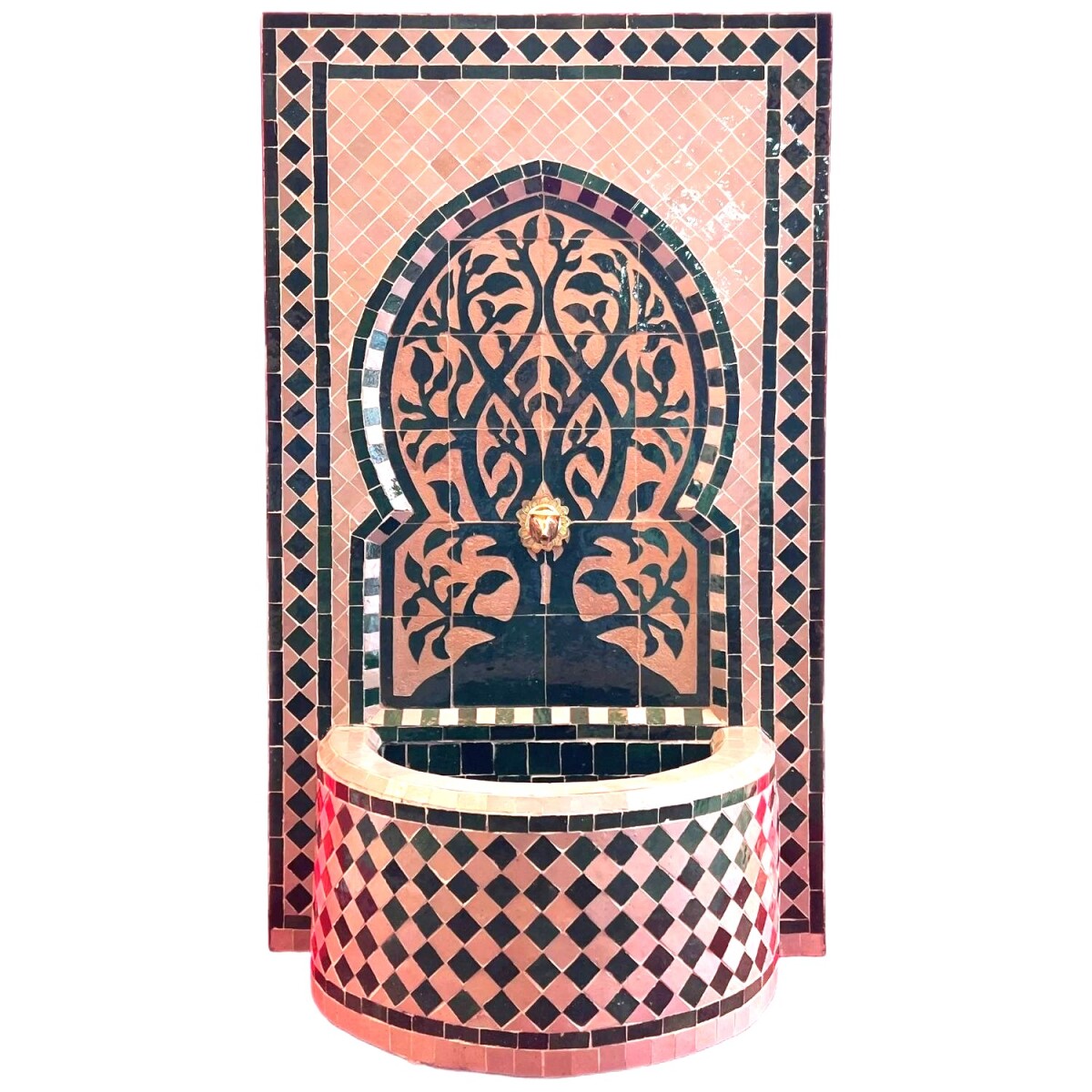 Moroccan Mosaic Garden Fountain 109 cm | Boho Indoor Fountai
