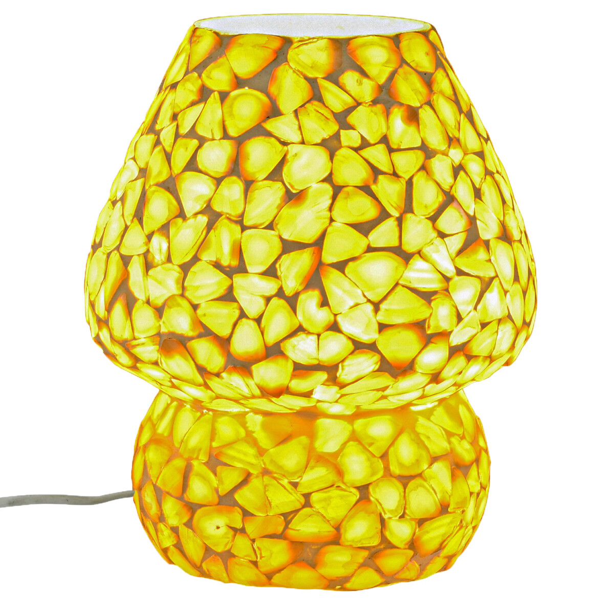 Boho Decorative Table Lamp / Night Light Made from Shell Mos