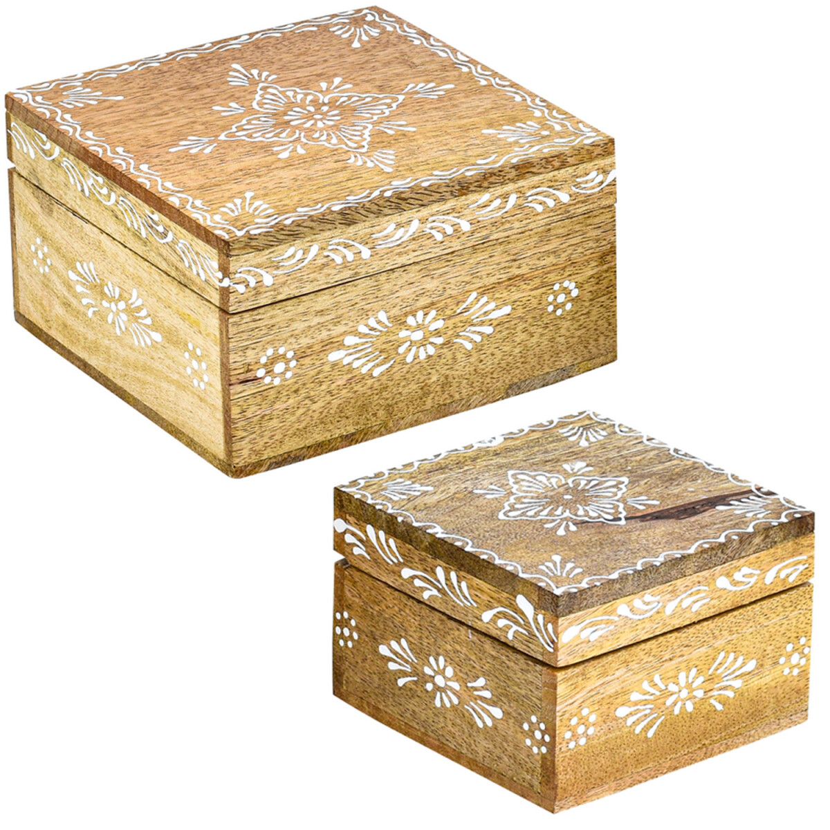 Set of 2 Boho Decorative Storage Boxes - Hajdar 2