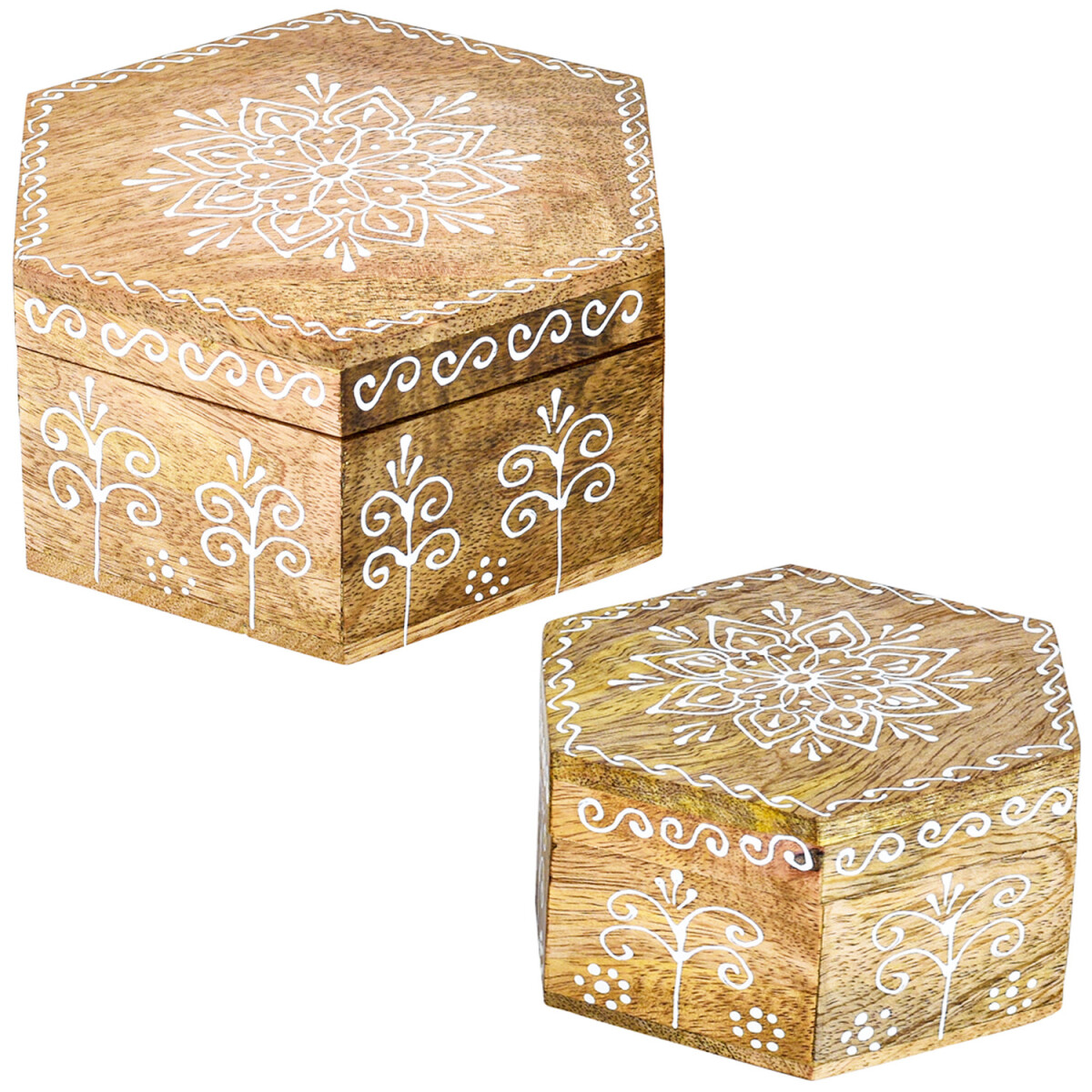 Set of 2 Boho Decorative Storage Boxes - Hajdar 3
