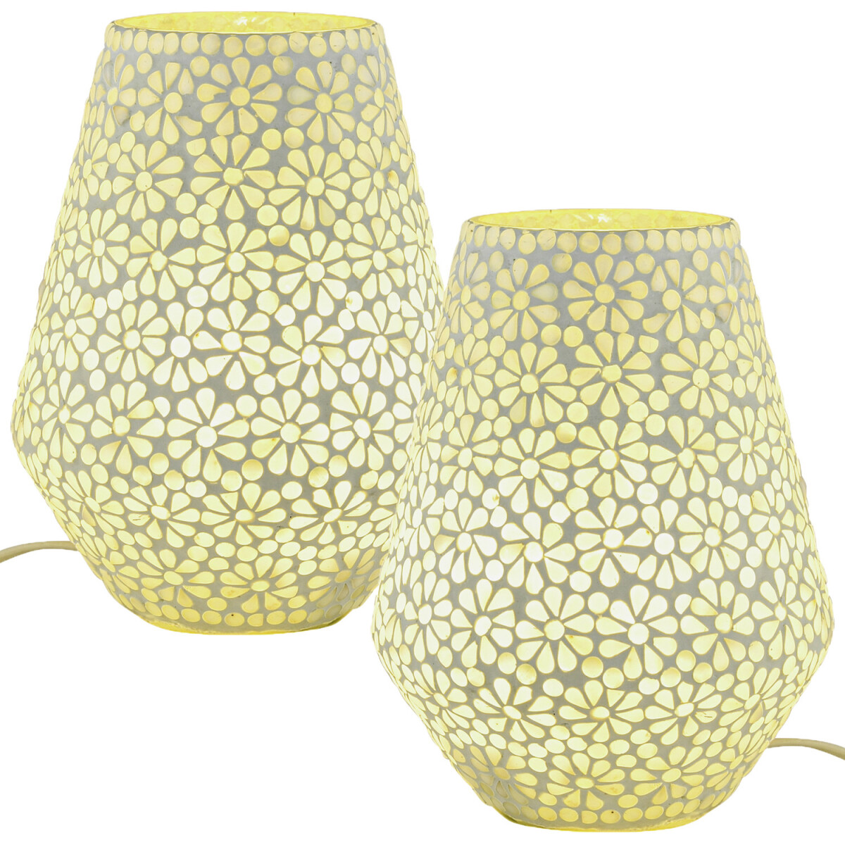 Set of 2 Boho Decorative Table Lamps / Night Lamps, Glass Mo