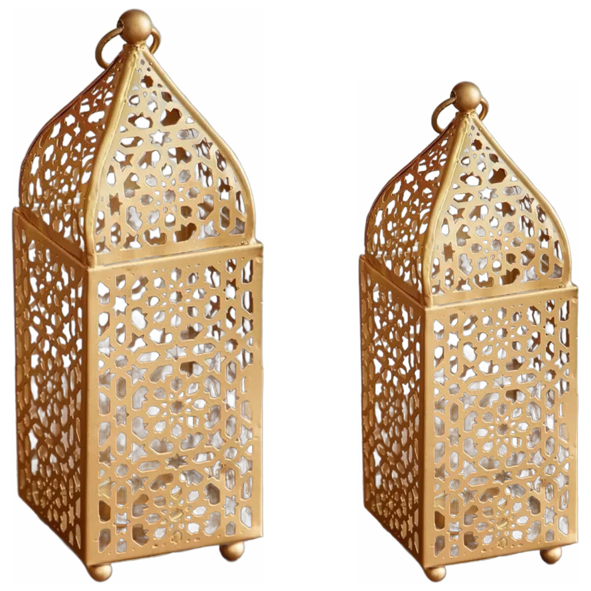 Set of 2 Oriental Decorative Lantern Tealight Holders Zayla