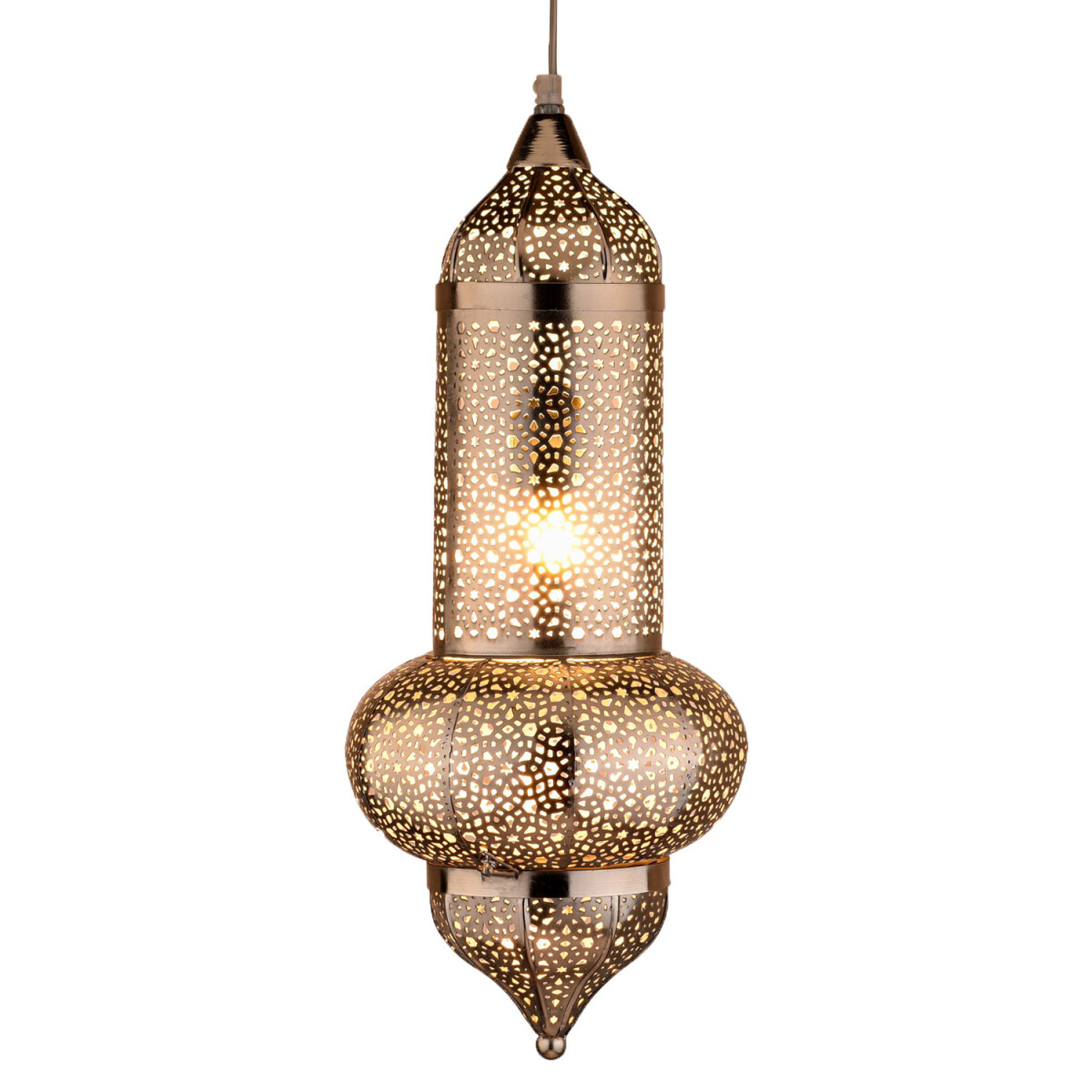 Jamini Silver Oriental Pendant Light, 51 cm | Handcrafted &a