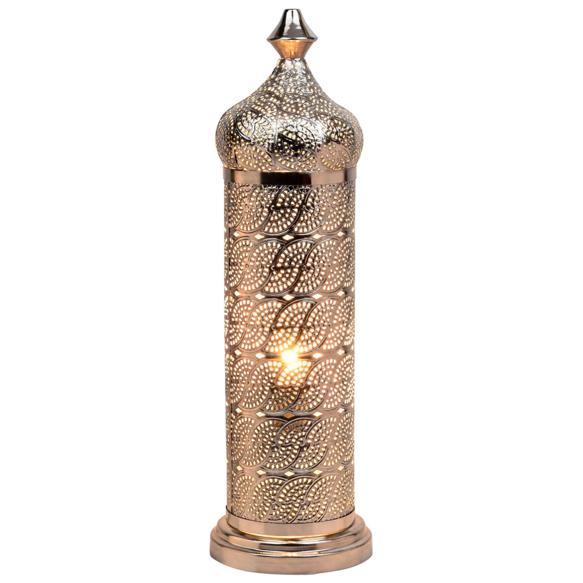 Oriental Decorative Floor Lamp Jafar Silver