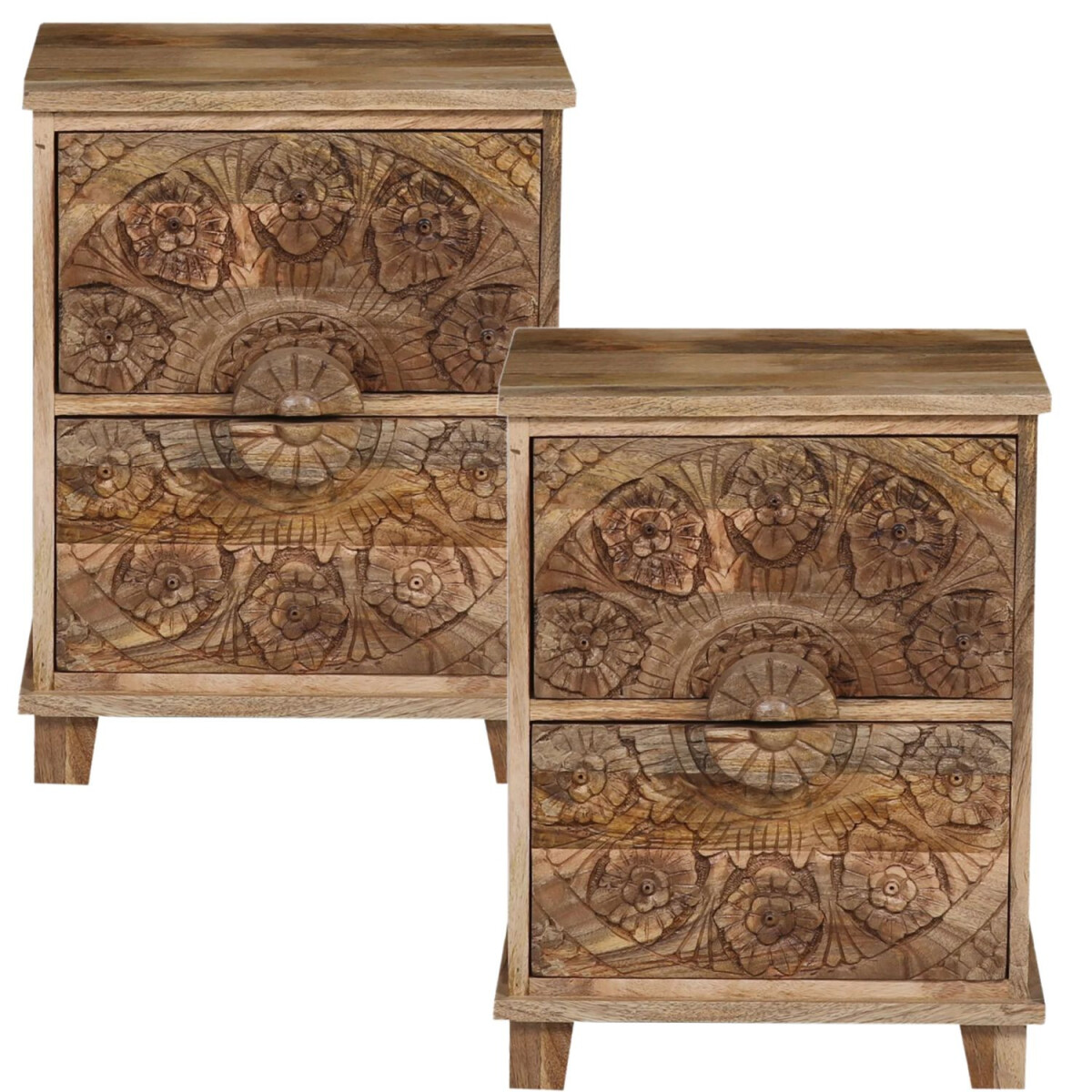 Set of 2 Scandinavian-style nightstands, side tables, or bed