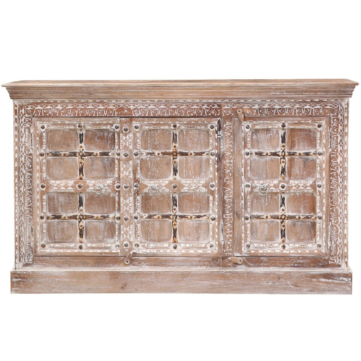 Vintage Wooden Sideboard with Doors, Hira, 150 cm