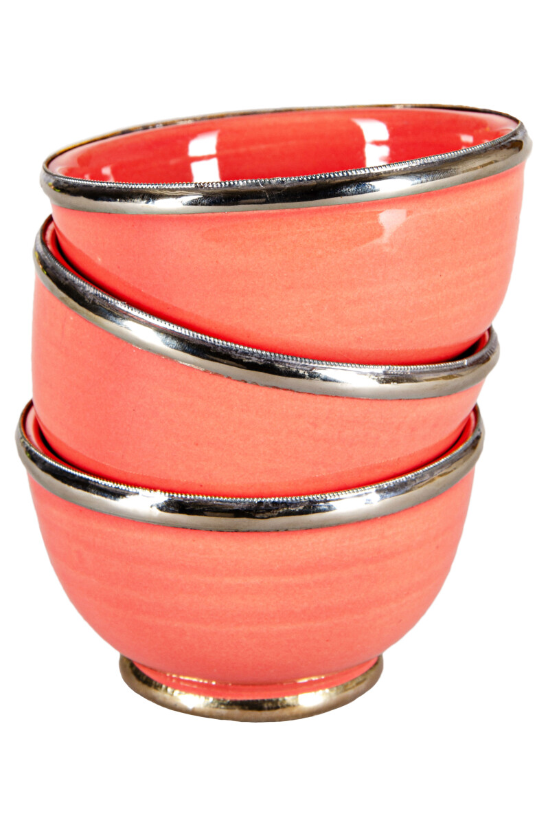 Set of 3 Cariba Rosa Oriental Dessert Tapas Bowls